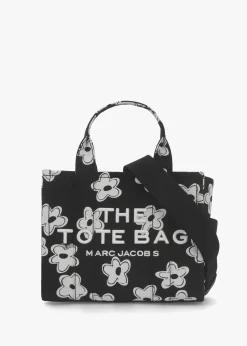 The Daisy Canvas Small Black & White Tote Bag