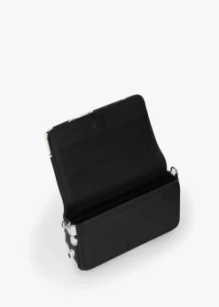 The Daisy Mini Black White Leather Cross-Body Bag