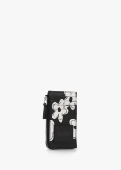 The Daisy Top Zip Multi Black White Wallet
