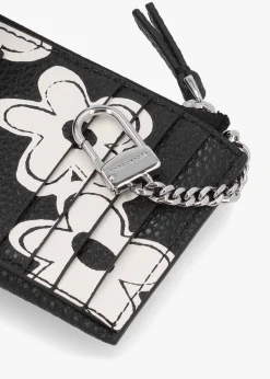 The Daisy Top Zip Multi Black White Wallet