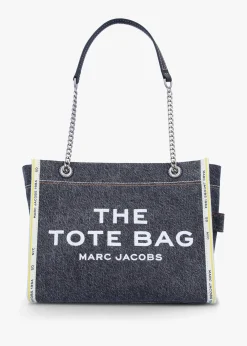 The Denim Chain Medium Black Wash Tote Bag