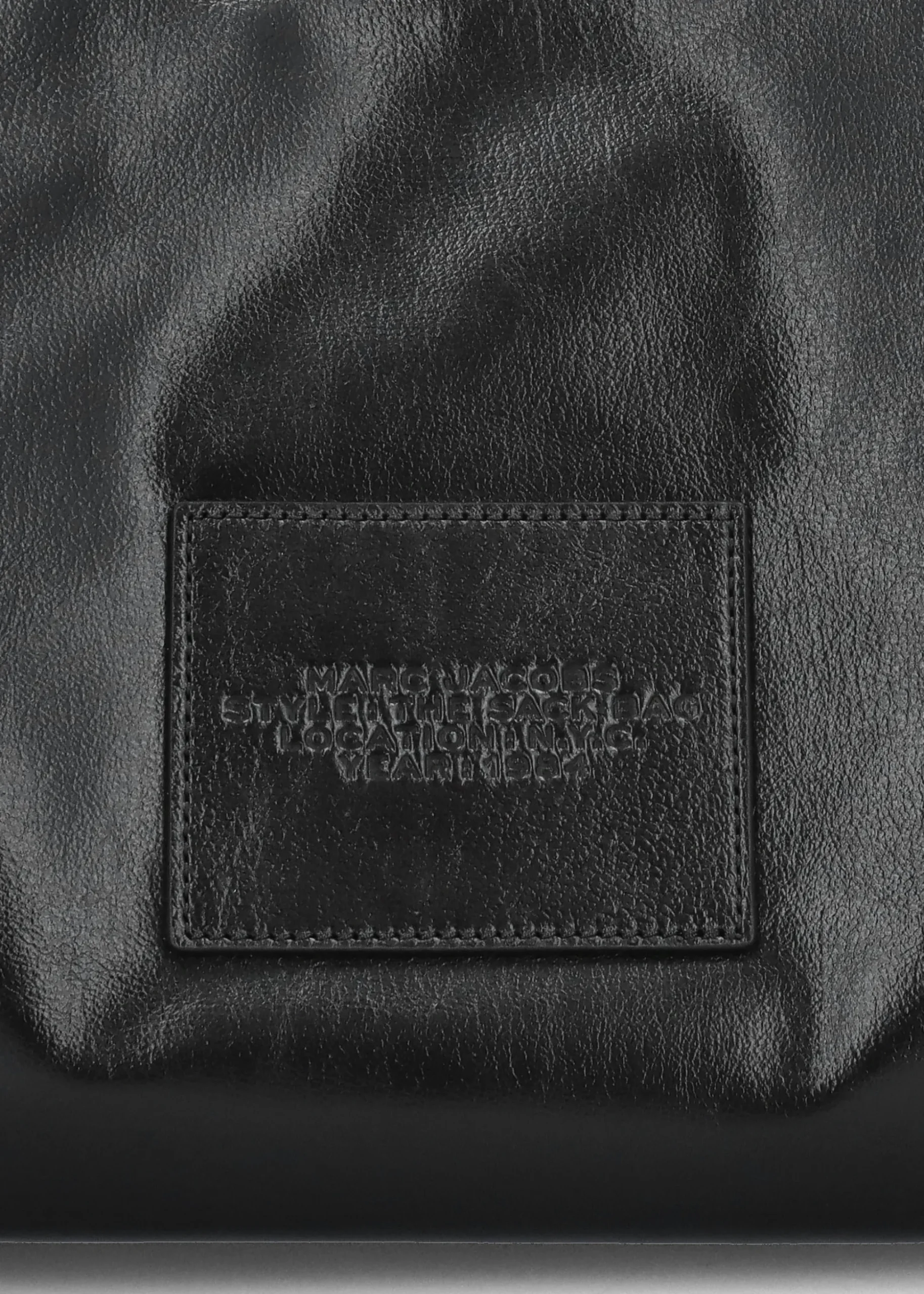 The Large Black Leather Chain Sack Bag