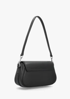 The Large Clover Black Leather Shoulder Bag