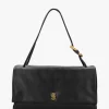 The Large Dual Black Leather Shoulder Bag