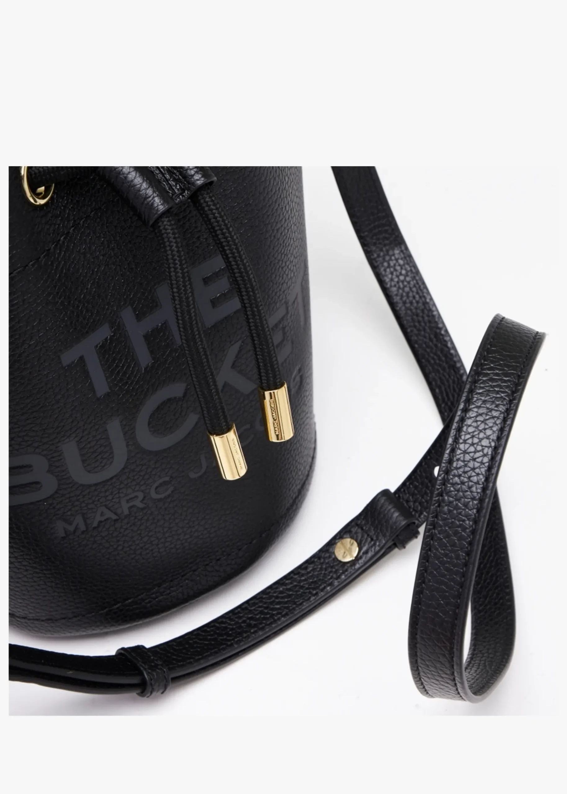 The Leather Black Bucket Bag