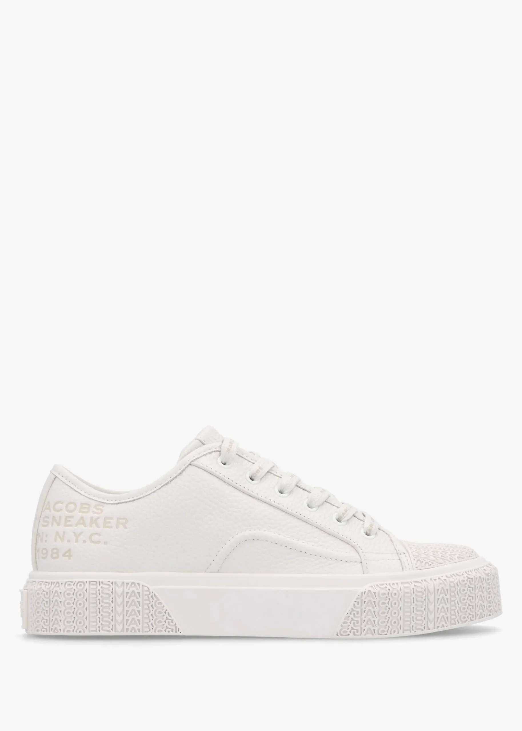 The Leather Cotton White Trainers