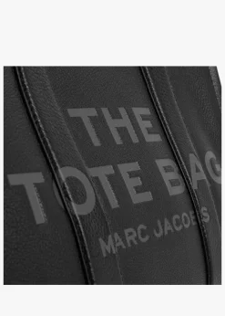 The Leather Medium Black Tote Bag