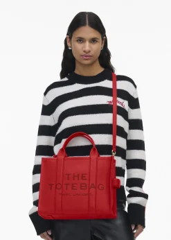 The Leather Medium True Red Tote Bag