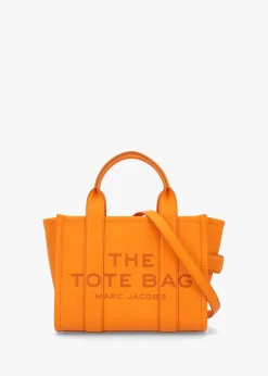 The Leather Small Tangerine Tote Bag