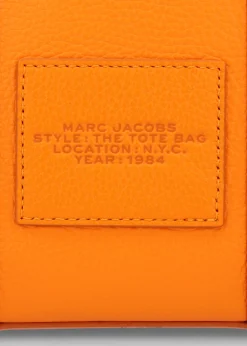 The Leather Small Tangerine Tote Bag