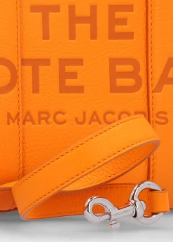 The Leather Small Tangerine Tote Bag
