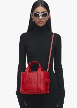 The Leather Small True Red Tote Bag