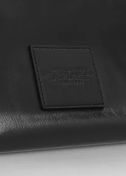 The Small Black Leather Chain Sack Bag