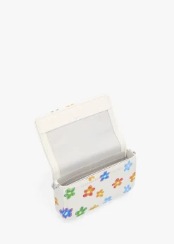 The Wild Daisy Mini White Multi Leather Bag