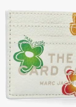 The Wild Daisy White Multi Leather Card Case