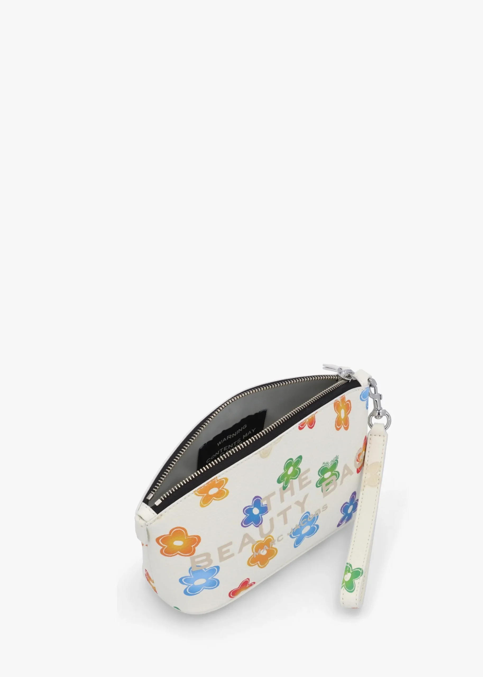 The Wild Daisy White Multi Leather Beauty Bag