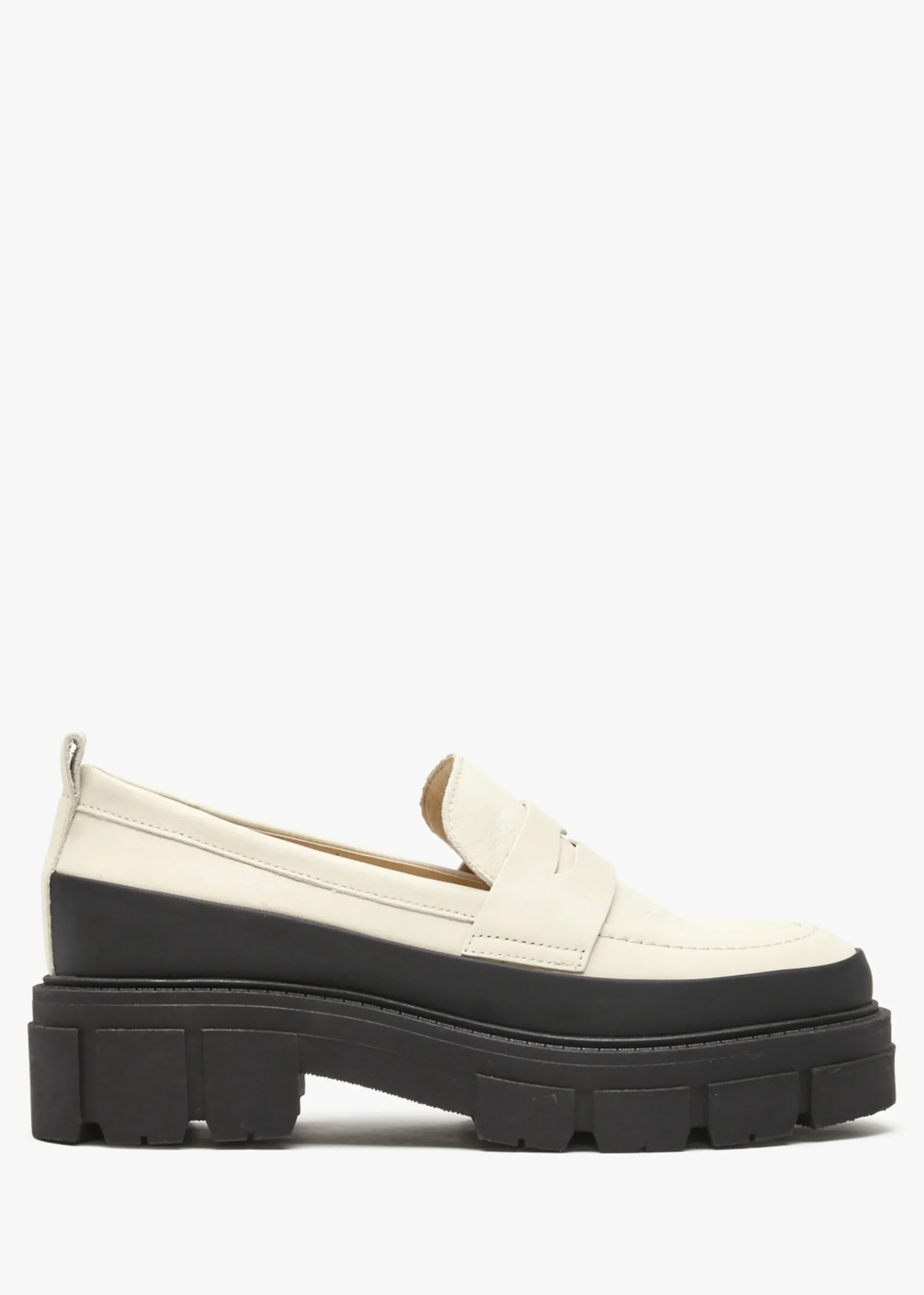Treasure Cream Leather Chunky Loafers
