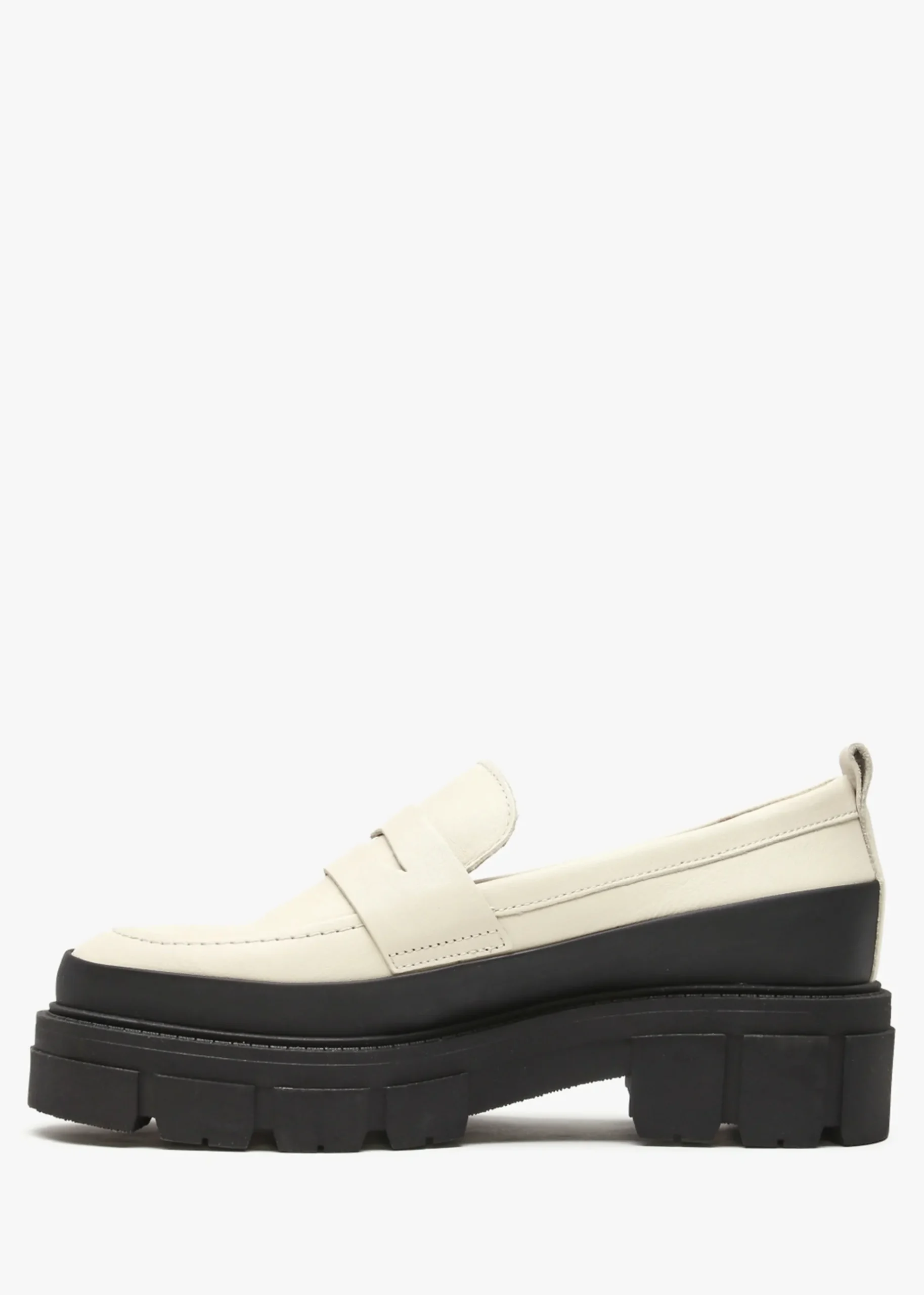 Treasure Cream Leather Chunky Loafers
