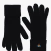 Unisex Sporty Black Wool Gloves