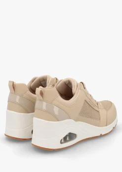 Uno Everything Nice Natural Wedge Trainers