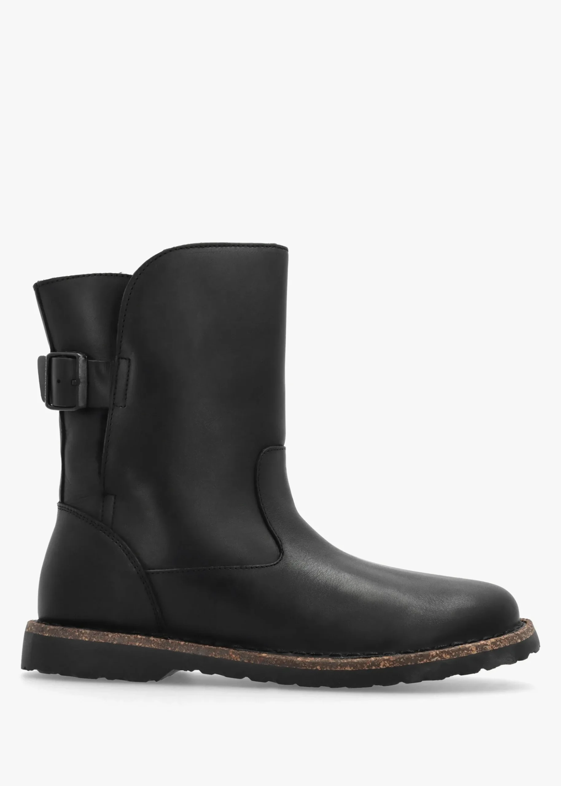 Uppsala Shearling Black Leather Ankle Boots