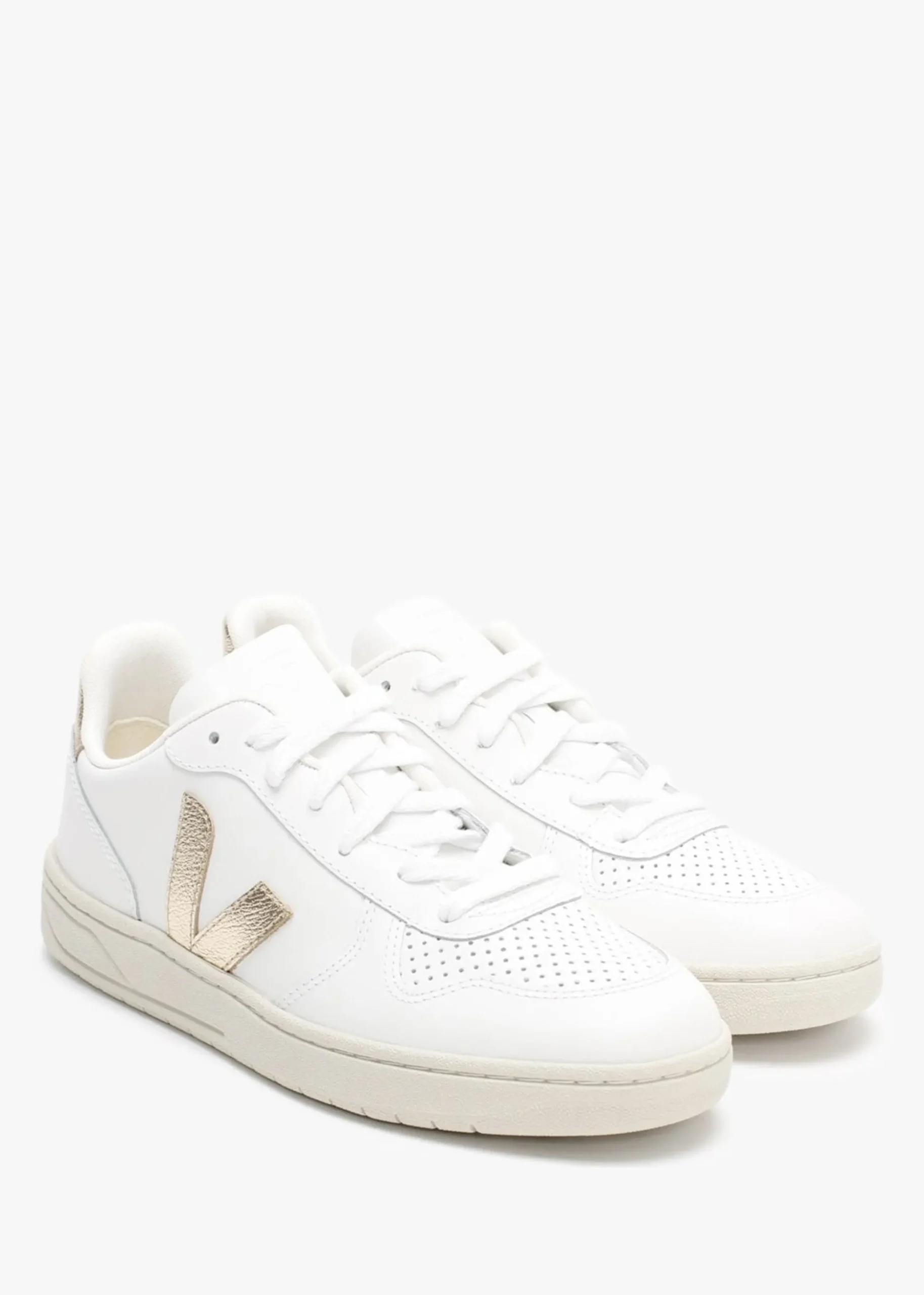 V-10 Leather Extra White Platine Trainers