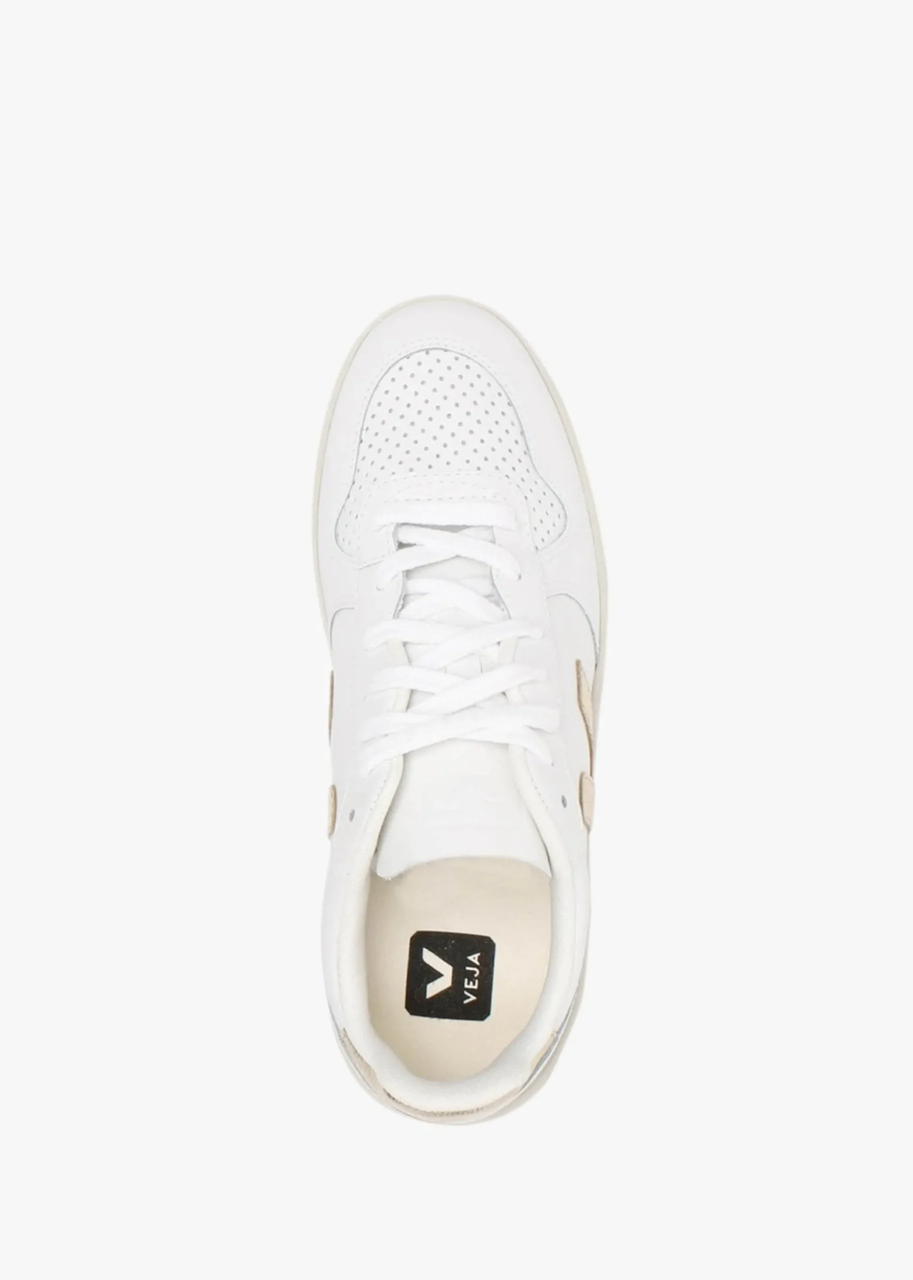 V-10 Leather Extra White Platine Trainers