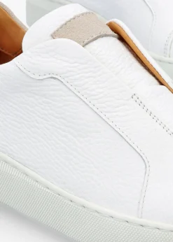 Viola White Leather Low Profile Trainers