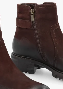 Voluptas Brown Leather Ankle Boots