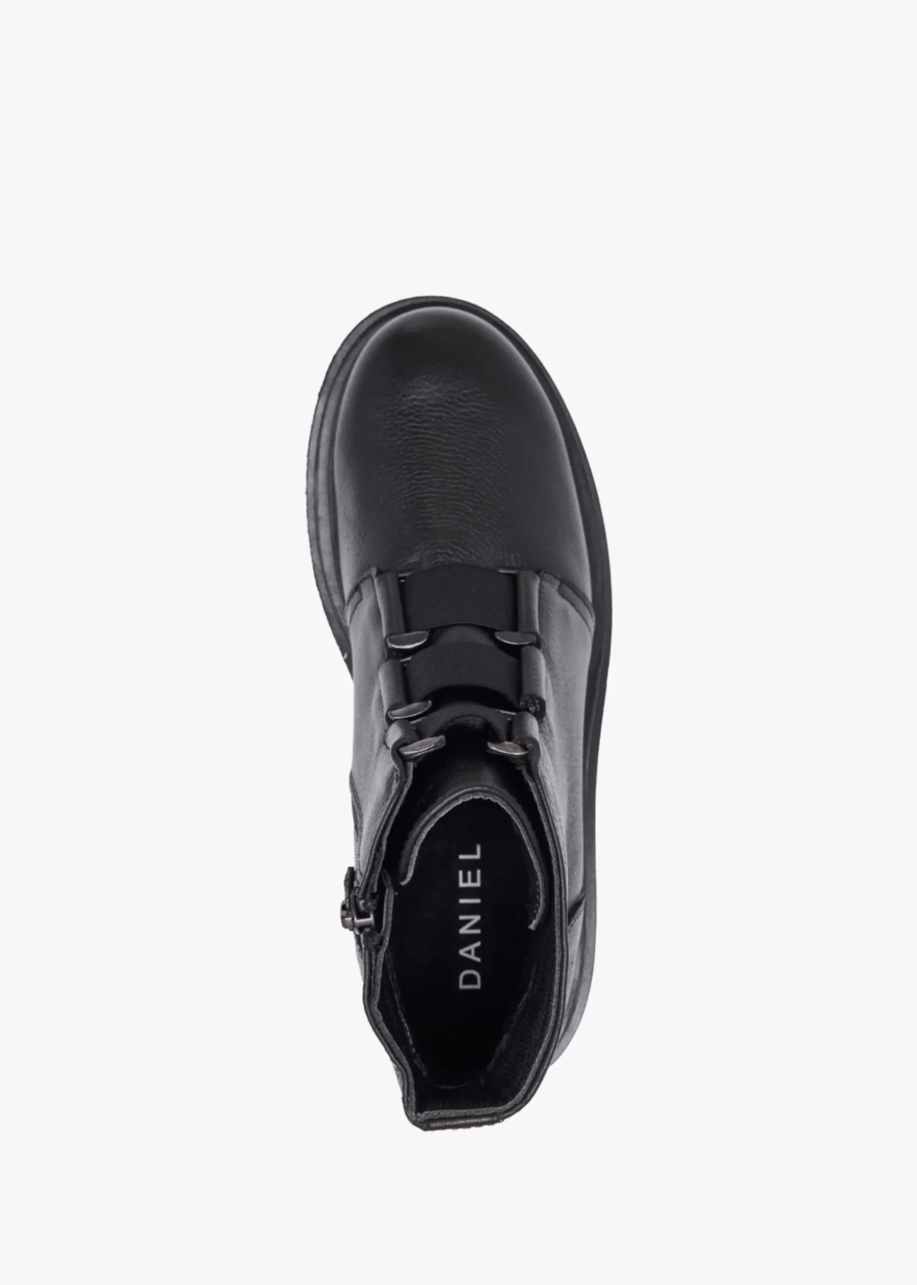 Vulcan Black Leather Ankle Boots