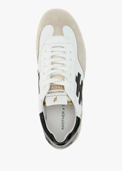 White Leather & Suede Trainers