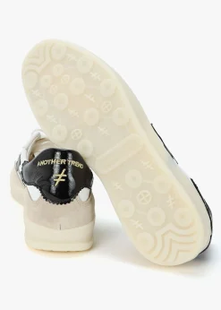 White Leather & Suede Trainers