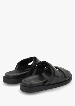 Whitson Black Leather Sandals