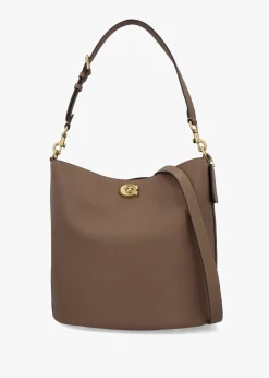 Willow Soft Dark Stone Bucket Bag