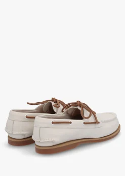 Women’s Classic Natural Full Grain Leather Boat Shoes