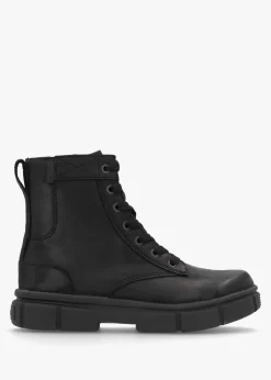 Women’s Explorer STRT™ Black Black Leather Lace Up Boots
