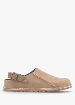 Women's Lutry Premium Suede Leather Gray Taupe Clogs