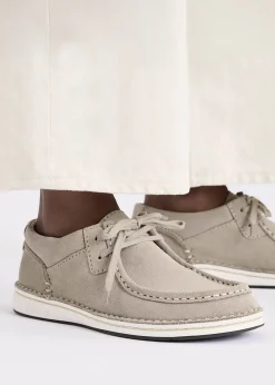 Women’s Pasadena Taupe Suede Moccasins