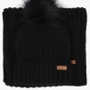 Women’s Saltburn Black Beanie Hat & Scarf Gift Set