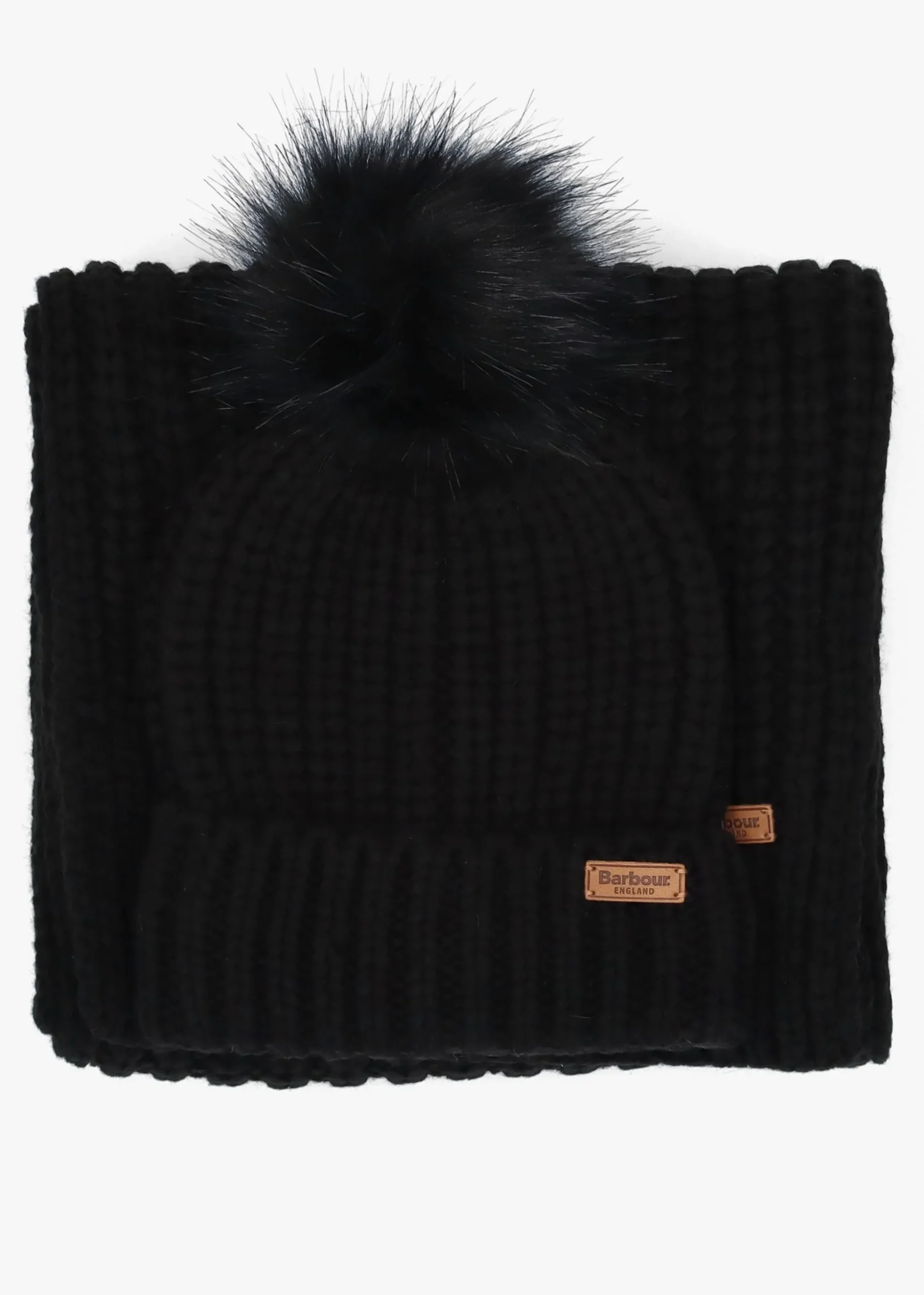 Women’s Saltburn Black Beanie Hat & Scarf Gift Set