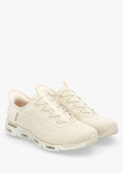 Women’s Vegan Glide Step Gratify Pace Natural Gold Trainers