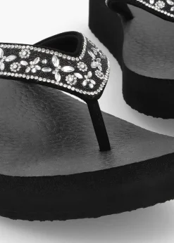 Women’s Vinyasa Butterfly Kiss Black Flip Flops
