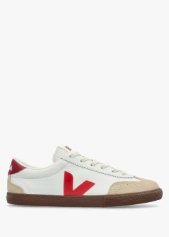 Women's Volley O.T Leather White Pekin Bark Trainers