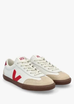 Women's Volley O.T Leather White Pekin Bark Trainers