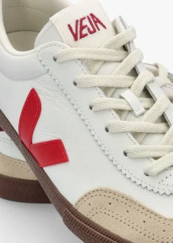 Women's Volley O.T Leather White Pekin Bark Trainers
