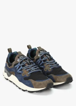 x Barbour Men’s Yamano 3 Navy Olive Suede Trainers