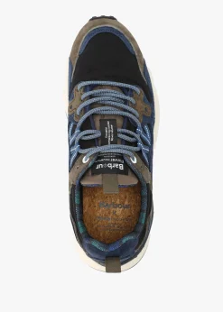 x Barbour Men’s Yamano 3 Navy Olive Suede Trainers