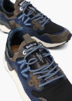 x Barbour Men’s Yamano 3 Navy Olive Suede Trainers
