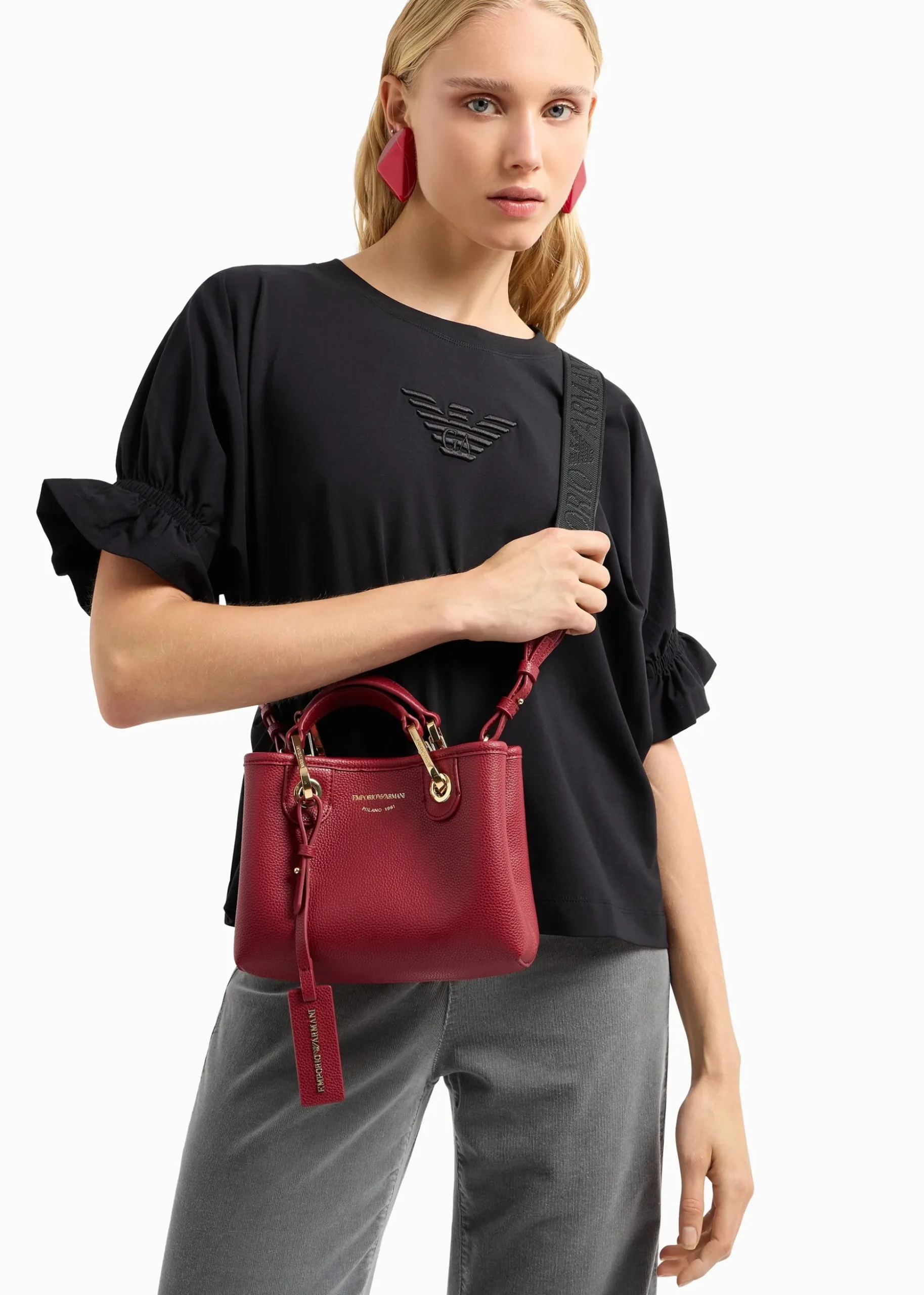 X Small Carminio Taupe Cross-Body Shopper Bag