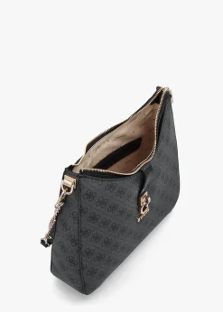 Zamira Coal Logo Hobo Shoulder Bag